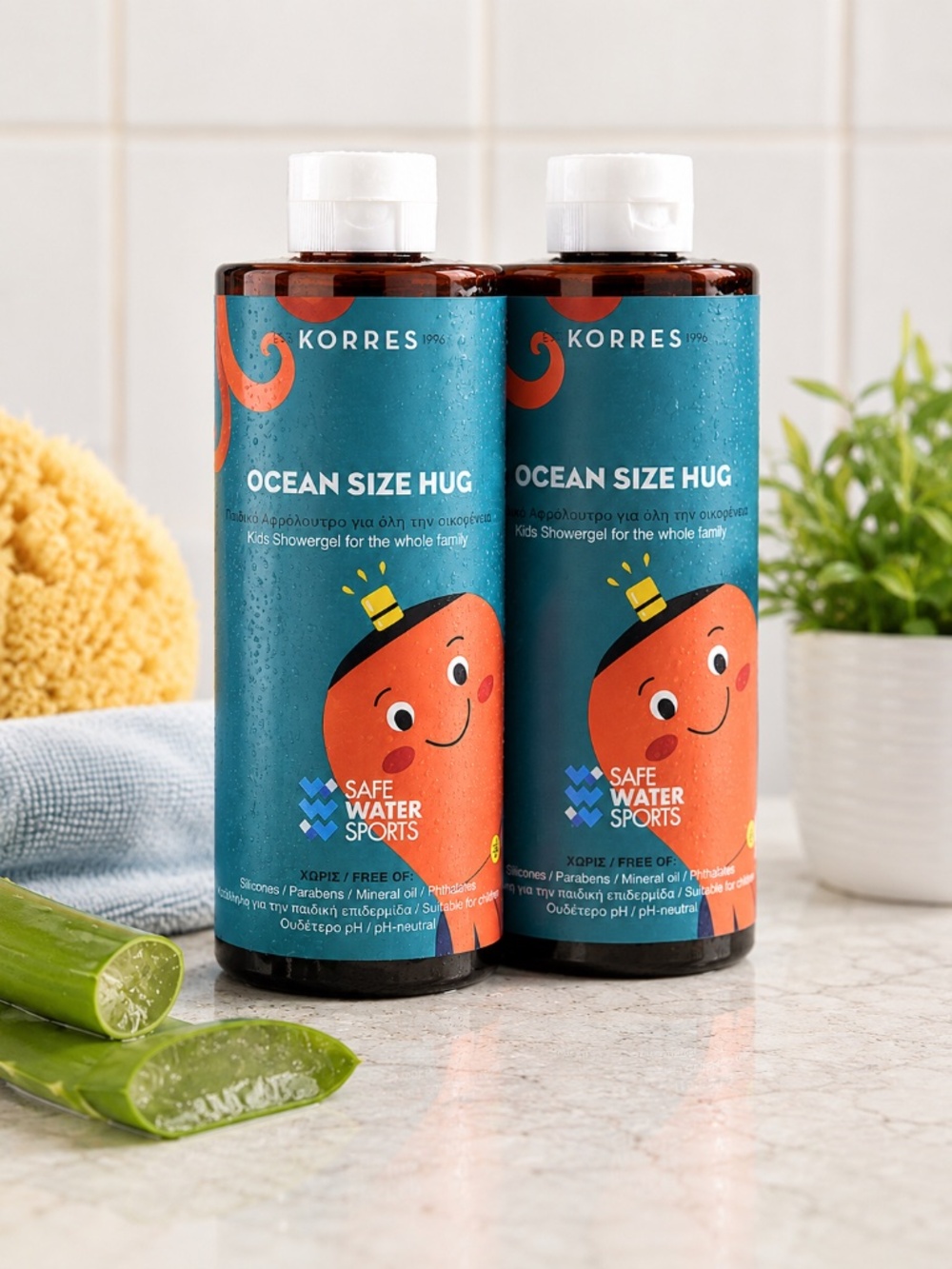 2x KORRES Ocean Size Hug Kids Family Shower Gel 13.53 oz 400ml Aloe B5
